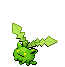 Sprite Animado Hoppip Blanco Negro