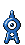 Sprite Animado Unown Blanco Negro