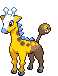 Sprite Animado Girafarig Blanco Negro