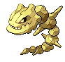 Sprite Animado Steelix Blanco Negro
