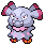 Sprite Animado Snubbull Blanco Negro