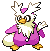 Sprite Animado Delibird Blanco Negro