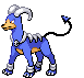 Sprite Animado Houndoom Blanco Negro