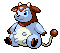 Sprite Animado Miltank Blanco Negro