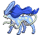 Sprite Animado Suicune Blanco Negro