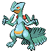Sprite Animado Sceptile Blanco Negro