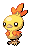 Sprite Animado Torchic Blanco Negro