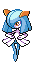 Sprite Animado Kirlia Blanco Negro