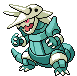 Sprite Animado Aggron Blanco Negro