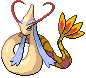 Sprite Animado Milotic Blanco Negro