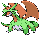 Sprite Animado Salamence Blanco Negro