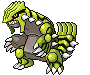 Sprite Animado Groudon Blanco Negro