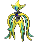 Sprite Animado Deoxys Blanco Negro