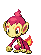 Sprite Animado Chimchar Blanco Negro