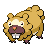 Sprite Animado Bidoof Blanco Negro