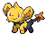 Sprite Animado Shinx Blanco Negro