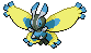 Sprite Animado Mothim Blanco Negro