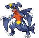 Sprite Animado Garchomp Blanco Negro