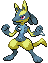 Sprite Animado Lucario Blanco Negro
