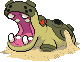 Sprite Animado Hippowdon Blanco Negro