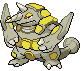 Sprite Animado Rhyperior Blanco Negro