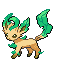 Sprite Animado Leafeon Blanco Negro