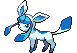 Sprite Animado Glaceon Blanco Negro