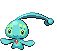 Sprite Animado Manaphy Blanco Negro