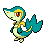 Sprite Animado Snivy Blanco Negro
