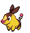 Sprite Animado Tepig Blanco Negro