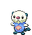 Sprite Animado Oshawott Blanco Negro