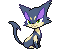 Sprite Animado Purrloin Blanco Negro