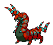Sprite Animado Scolipede Blanco Negro