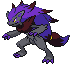 Sprite Animado Zoroark Blanco Negro