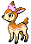 Sprite Animado Deerling Blanco Negro
