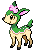 Sprite Animado Deerling Blanco Negro