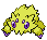 Sprite Animado Joltik Blanco Negro
