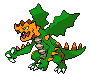 Sprite Animado Druddigon Blanco Negro