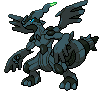 Sprite Animado Zekrom Blanco Negro