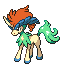 Sprite Animado Keldeo Blanco Negro