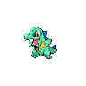 Sprite Totodile Blanco Negro