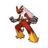 Sprite Blaziken Blanco Negro