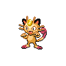 Sprite Meowth Blanco Negro
