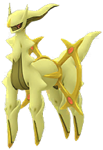 Arceus<br />Tipo: Elctrico Shiny en Pokmon GO