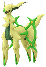 Arceus<br />Tipo: Planta Shiny en Pokmon GO