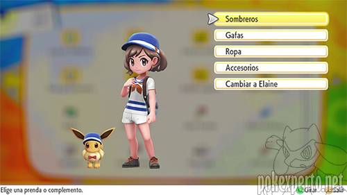 Personalización del Pokémon inicial y el personaje - Pokémon Let's GO  Pikachu Eevee - Pokéxperto