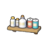 Estante decorativo con botes