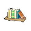 Estante decorativo con libros