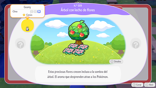 �rbol con lecho de flores