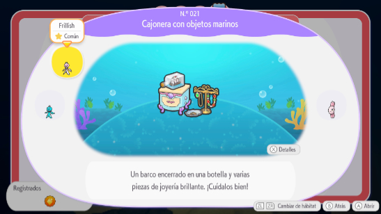 Cajonera con objetos marinos
